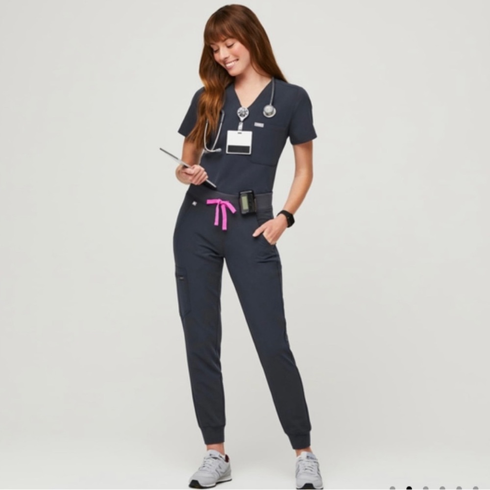 Figs Scrubs Night Sky Zamora Joggers and Caterina Top Small